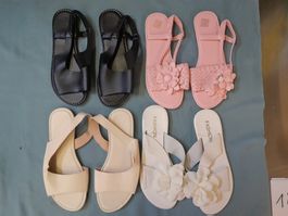 4 PAAR SANDALEN GRÖSSE 39 SANDALETTEN NEU
