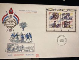 Frankreich 1991 FDC Grossbrief Block 200 J franz. Revolution