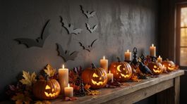Halloween Fledermäuse Wanddeko - 3 Stück