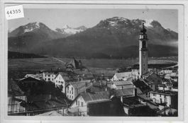 Samaden - Dorfpartie mit Kirche
