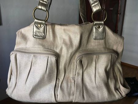 Handtasche Creme/Gold