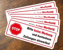"Bitte Keine Werbung" Stickers (2pcs)