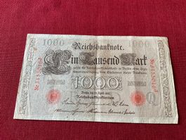 Seltenheit! Deutsche 1000-Mark-Banknote,  1910