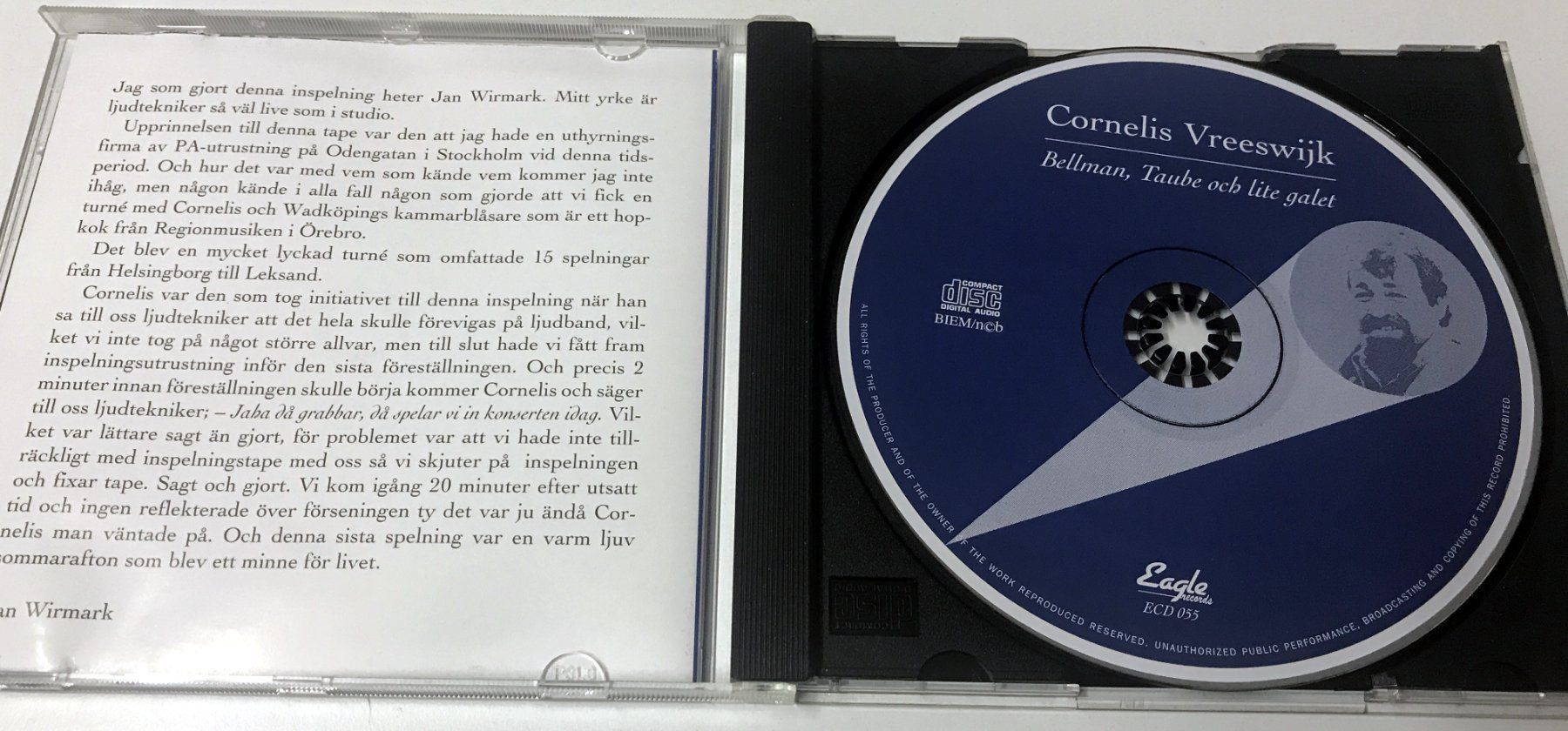 CDs: CD- Cornelis Vreeswijk- Bellman, Taube och lite galet – D'occasion à Guntershausen par Gloominati 1