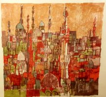 CAIRO Ägypten Lithografie 65/80 signiert Schweizer Künstler