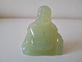 Chinesischer Buddha   Grüne Nephrit Jade  handgeschnitzt