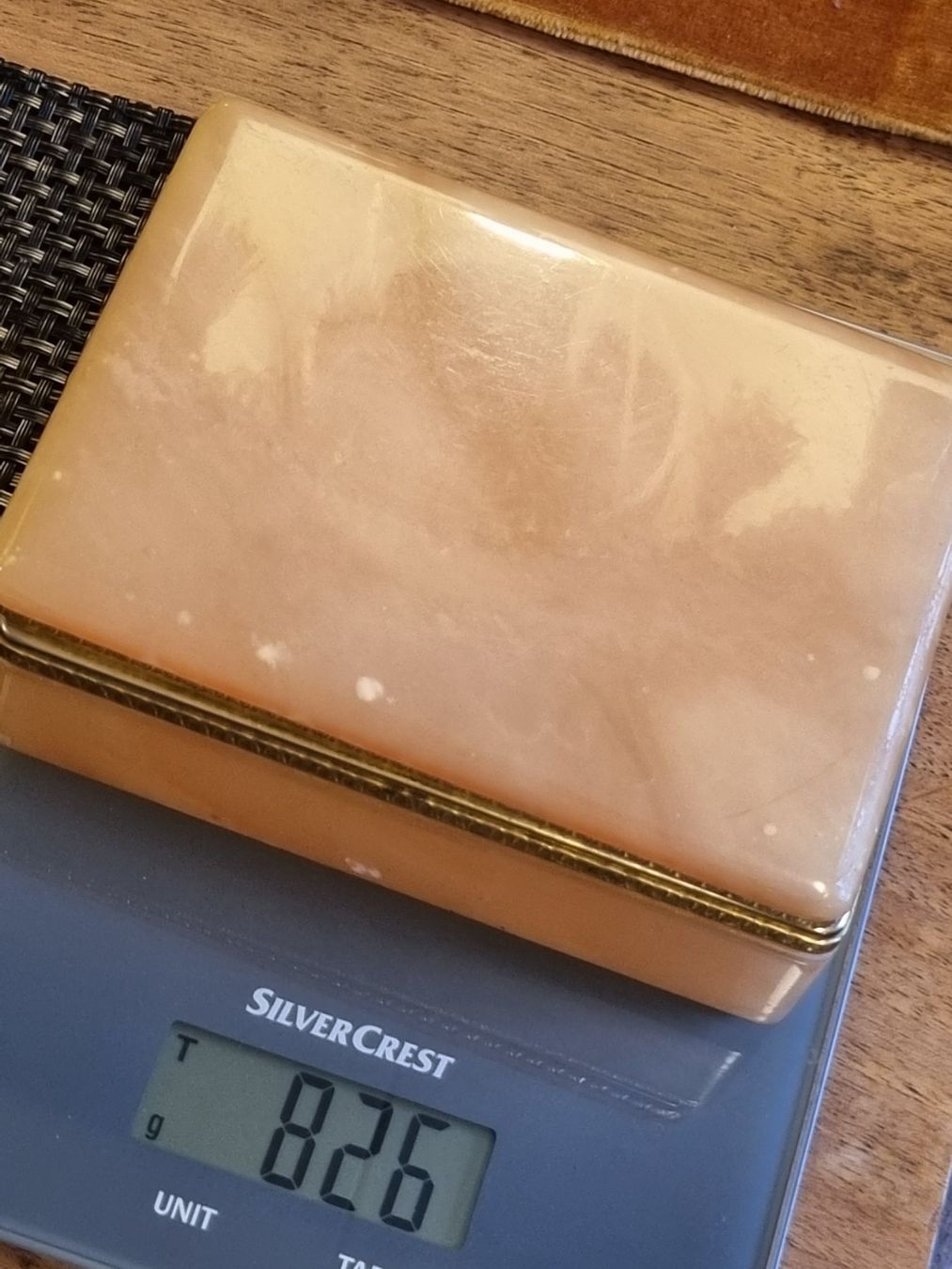 Behälter & Ähnliches: Vintage Onyx Alabaster Schatulle mit Metallrand – Gebraucht aus Scharnachtal von devin03 4