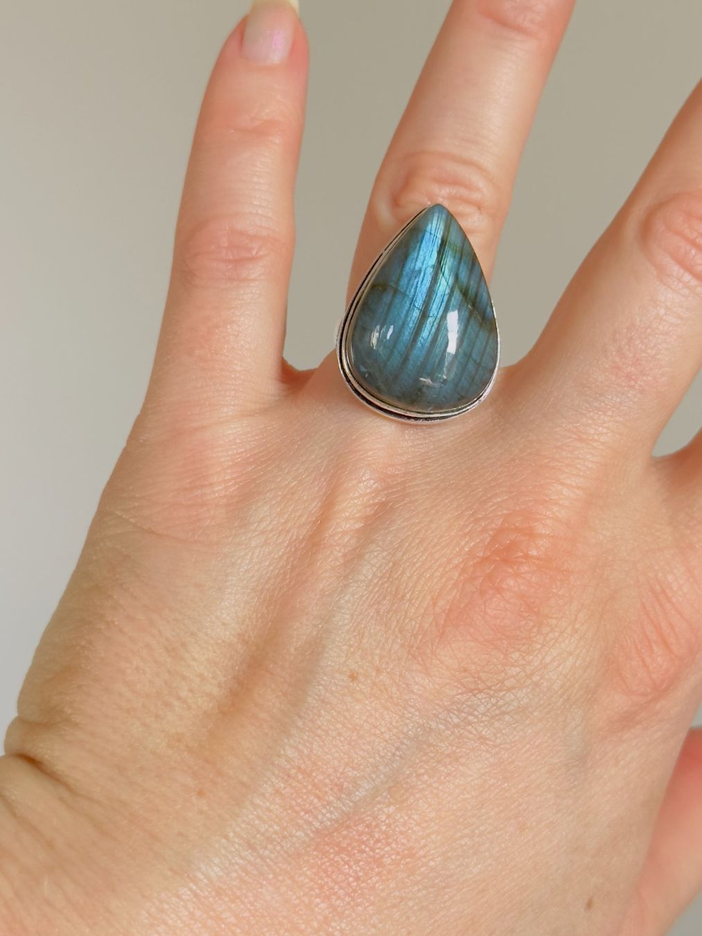 Anelli: Labradorite Gemstone Ethnic Handmade Ring 55mm – Nuovo e nell'imballaggio originale da Genève venduto da AGBERG 2