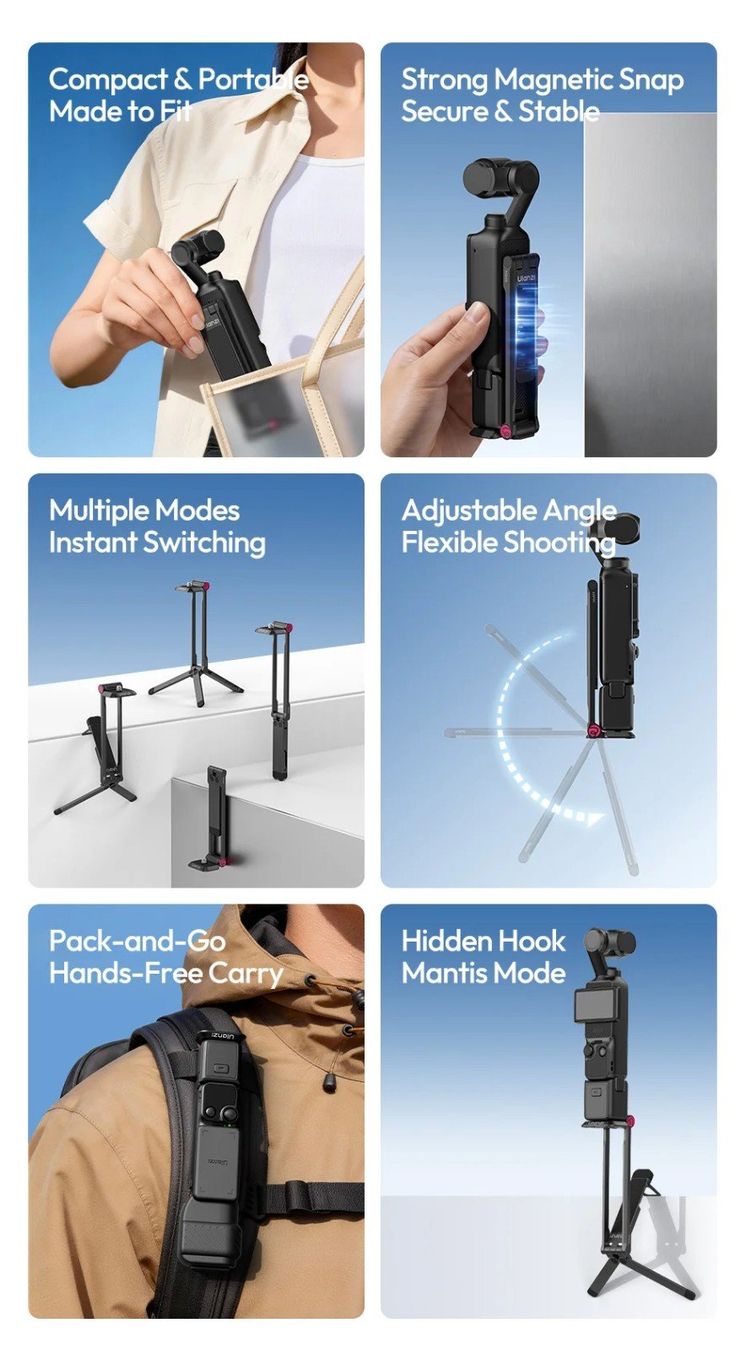 Stative & Stativköpfe: Stativ Mini-Stativ magnetisch Osmo Pocket 3 Actionkamera – Neu und originalverpackt aus Genève von Top-Trend 7