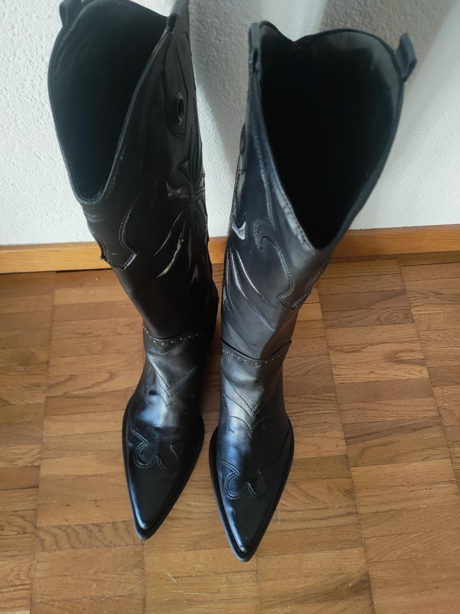 Scarpe da donna: Schwarzer Lederstiefel Grösse 38 – Usato da Weinfelden venduto da sab_s5d9 4