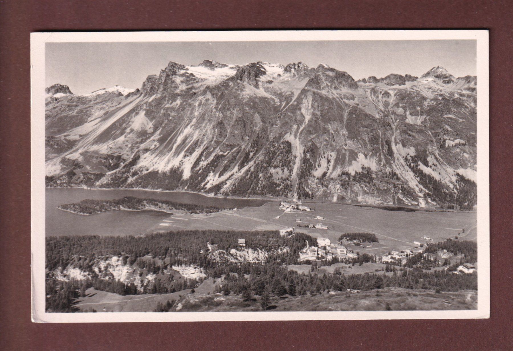 Cartoline postali: SILS im Engadin - Blick von Marmoré – Usato da Pully venduto da nicecards-shop
