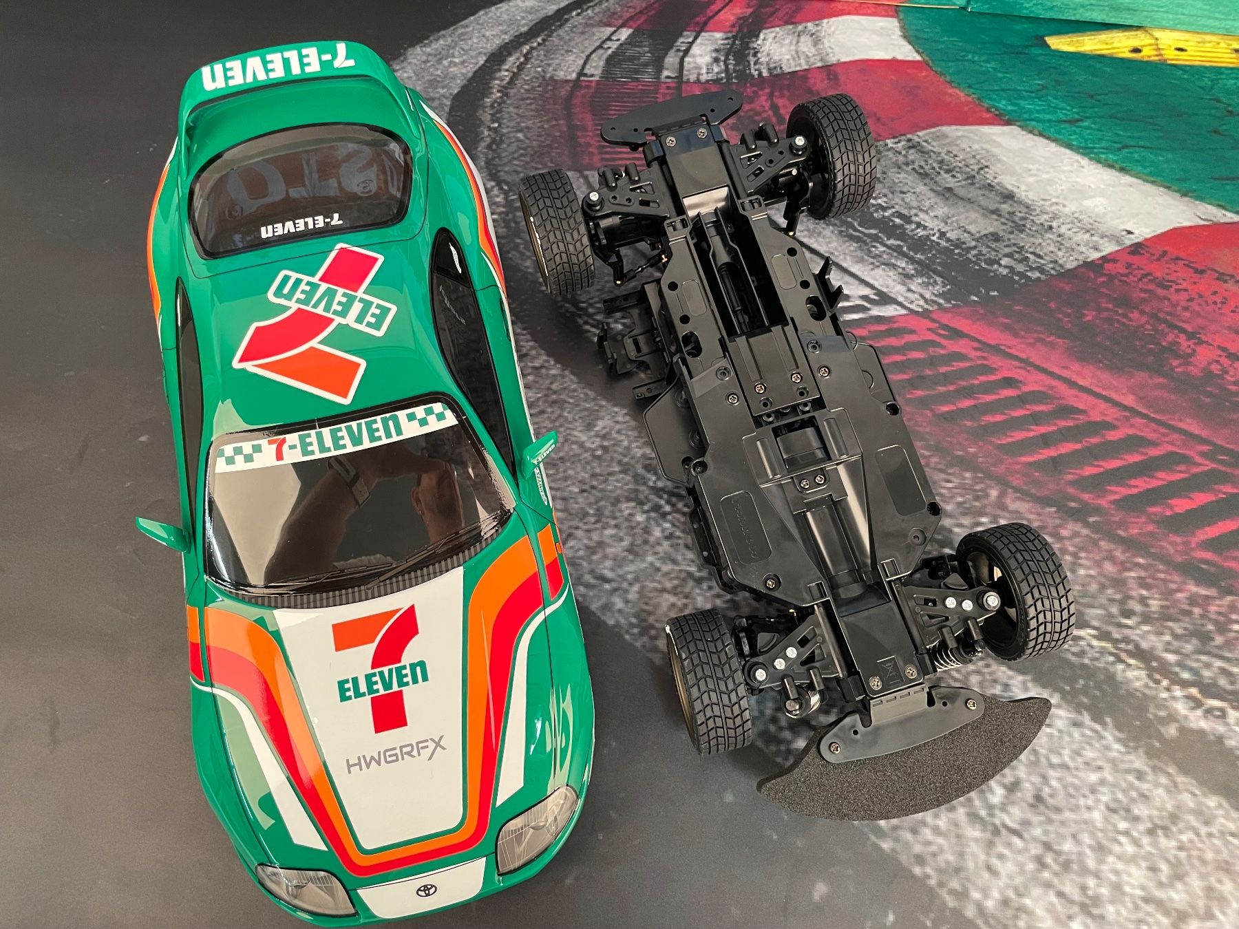 Tamiya Modellismo RC: Tamiya Toyota Supra 7 Eleven – Nuovo (secondo la descrizione) da Uznach venduto da nightcrawler 9