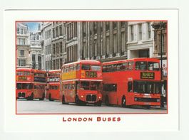 Postkarte London Doppelstockbusse