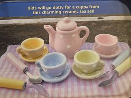 Zuckersüsses Porzellan Mini Tee Set, Englang für Puppen
