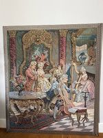 Vintage Gobelin Wandteppich /Rokoko Szene 128 × 149 cm