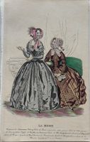 Antike Lithographie, Mode, Paris, 1841