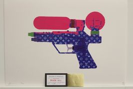 Death NYC "Pop Art Druck" Handsigniert, Maschinenpistole