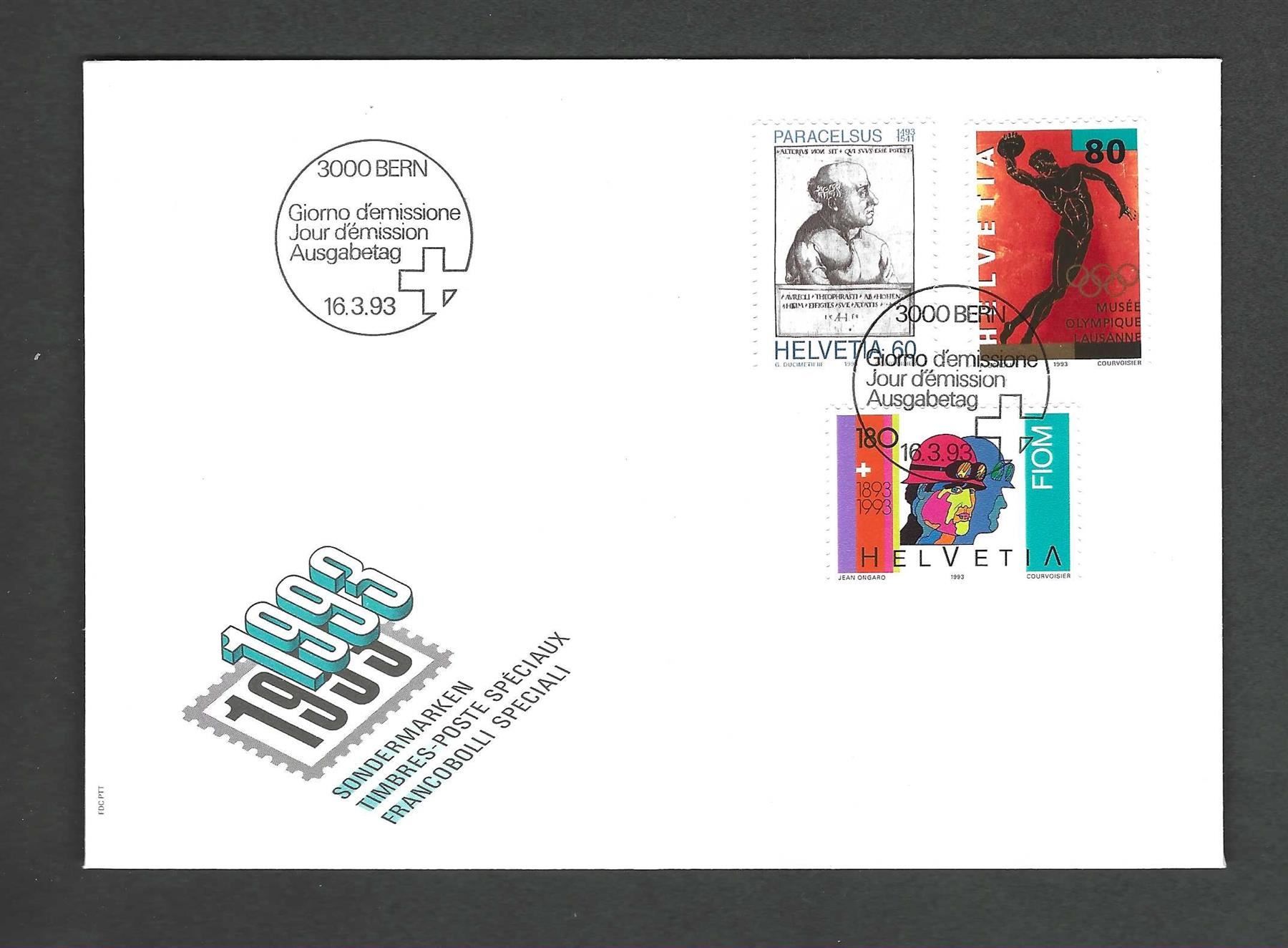 Tutti i francobolli: CH FDC Satz 1993 – Usato da Koblenz venduto da Markenhimmel