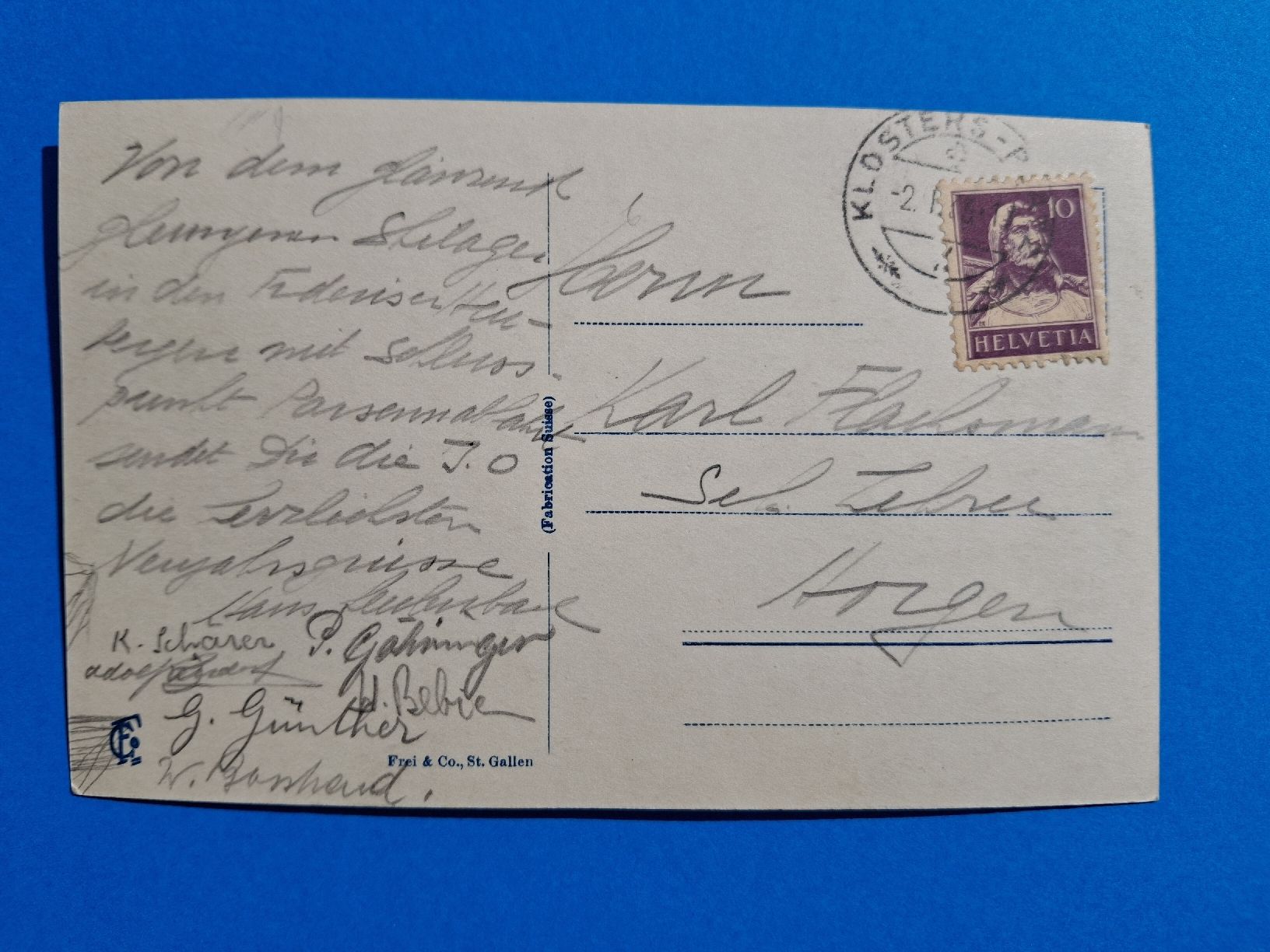 Cartoline postali: Alte Postkarte 1935 Davosersee – Usato da Aadorf venduto da Greg19 1