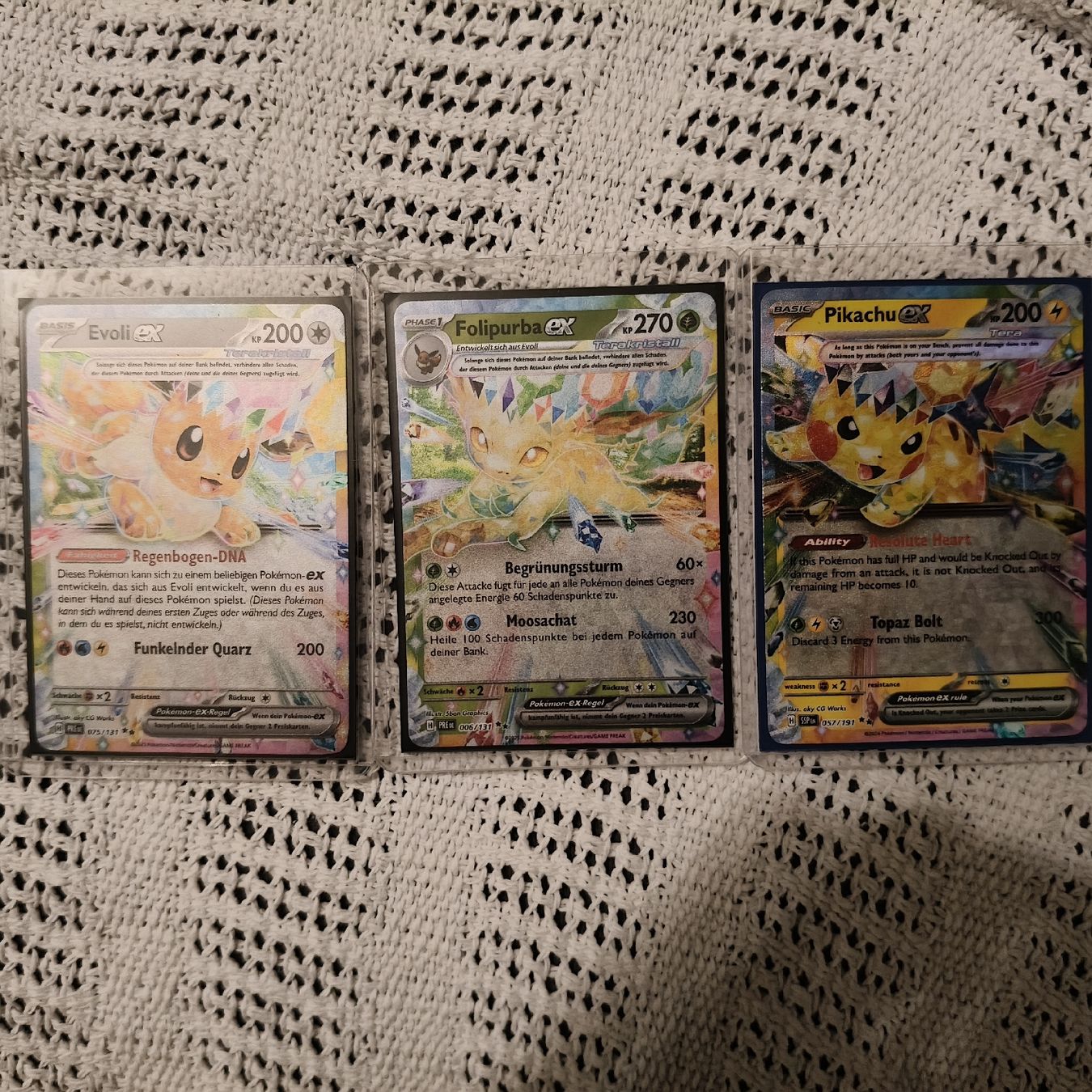 Pokémon Carte collezionabili: Pokemon EX Karten Set, Evoli, Folipurba, Pikachu – Nuovo (secondo la descrizione) da Niederweningen venduto da Swiss_fan_
