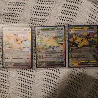 Pokemon EX Karten Set, Evoli, Folipurba, Pikachu