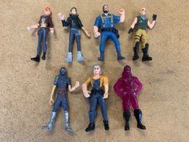 Figuren Set, 7 Stück, gebraucht, Action Figuren 11 cm hoch