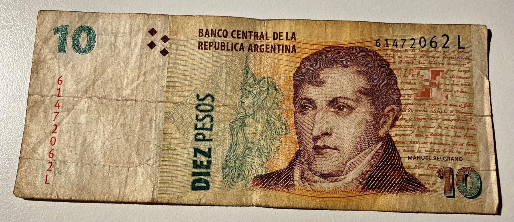Banconote: Argentinien 10 Pesos – Usato da Algetshausen venduto da Carrhard