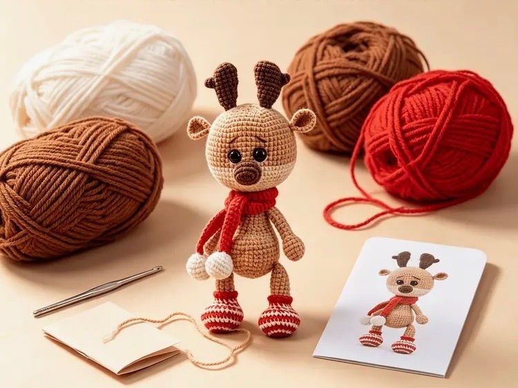 Bastelsets: HÄKELSET Rentier / DIY komplettes Set – Neu und originalverpackt aus Frauenfeld von AlphaCentauri369