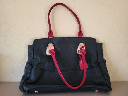 Tommy Hilfiger Tasche Shopper gross Leder blau *TOP*