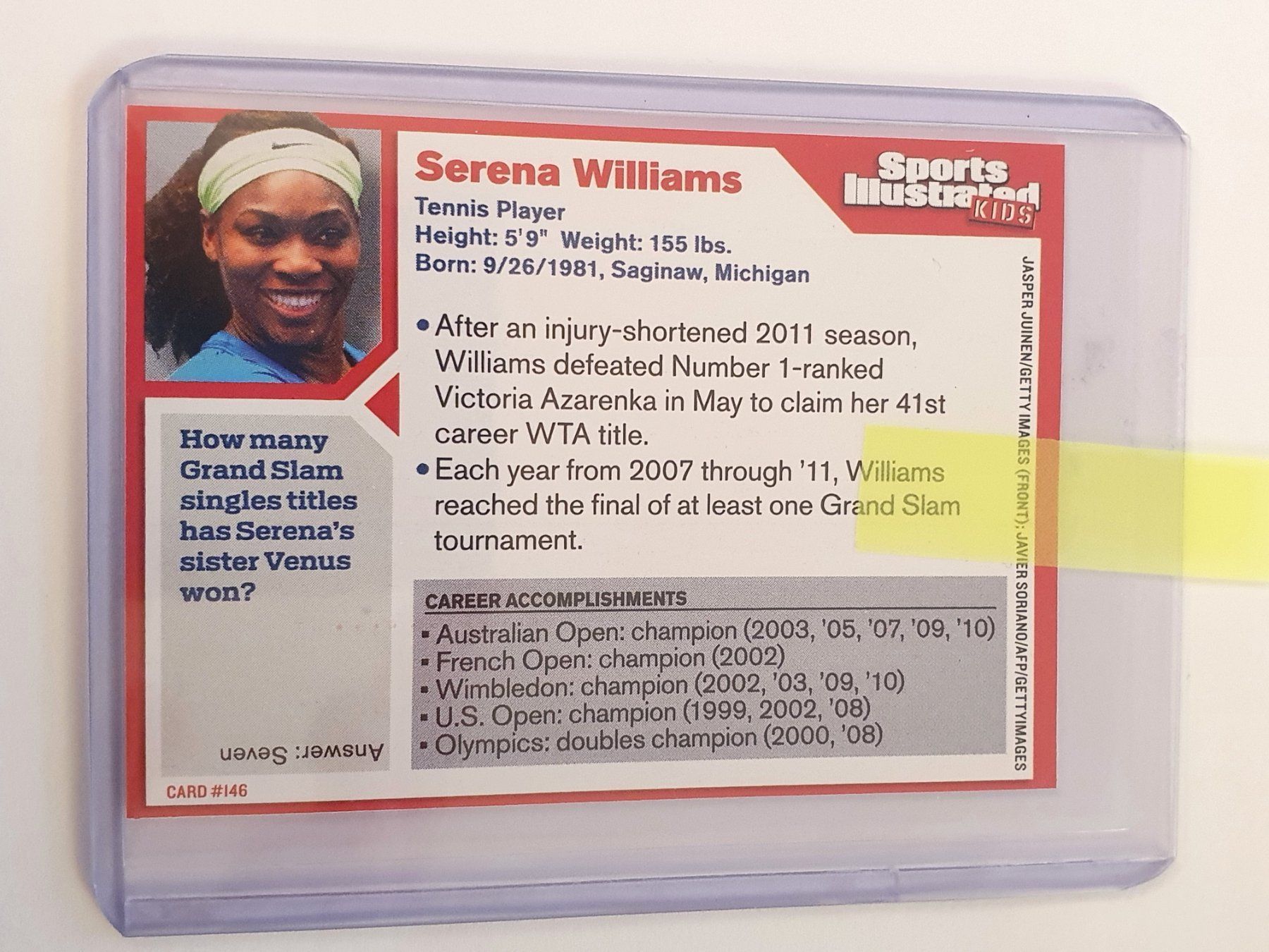 Carte collezionabili: Serena Williams Rookie Card – Usato da Oberdorf BL venduto da BaldenEagle 1