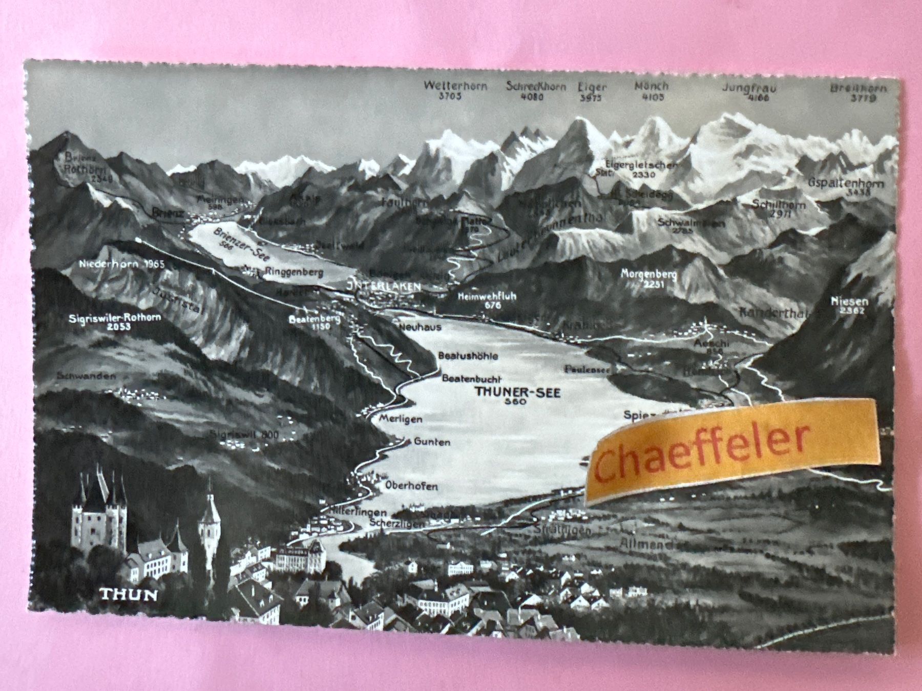Ansichtskarten: 1955 Thun – Gebraucht aus Zürich von Chaeffeler