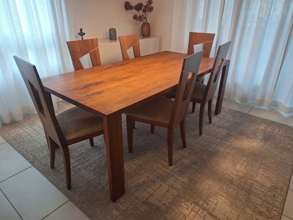 Esszimmerstühle 6 Stück Massivholz 6