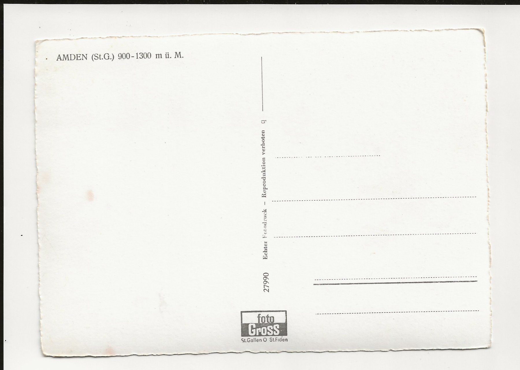Ansichtskarten: AK ca 1957 Amden SG – Gebraucht aus Greifensee von 315WDO 1