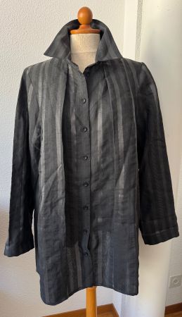 Chemise originale OZAI N KU, taille S, gris anthracite