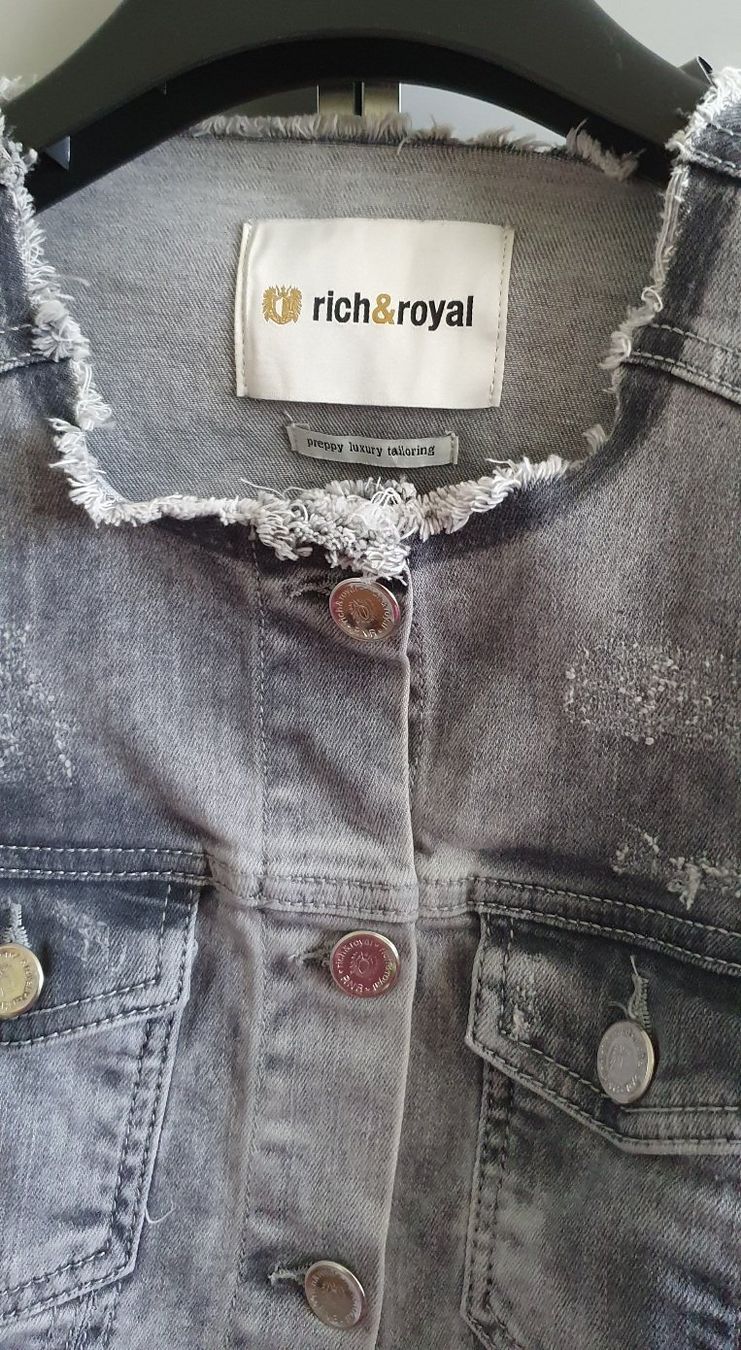 Rich & Royal Gilet & Giacche senza maniche: Jeansweste Farbe Hellgrau, Gr. S – Nuovo (secondo la descrizione) da Unterentfelden venduto da LookoutMt 2