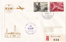 Erstflug KLM Zürich - Tripoli 1961, ab FL