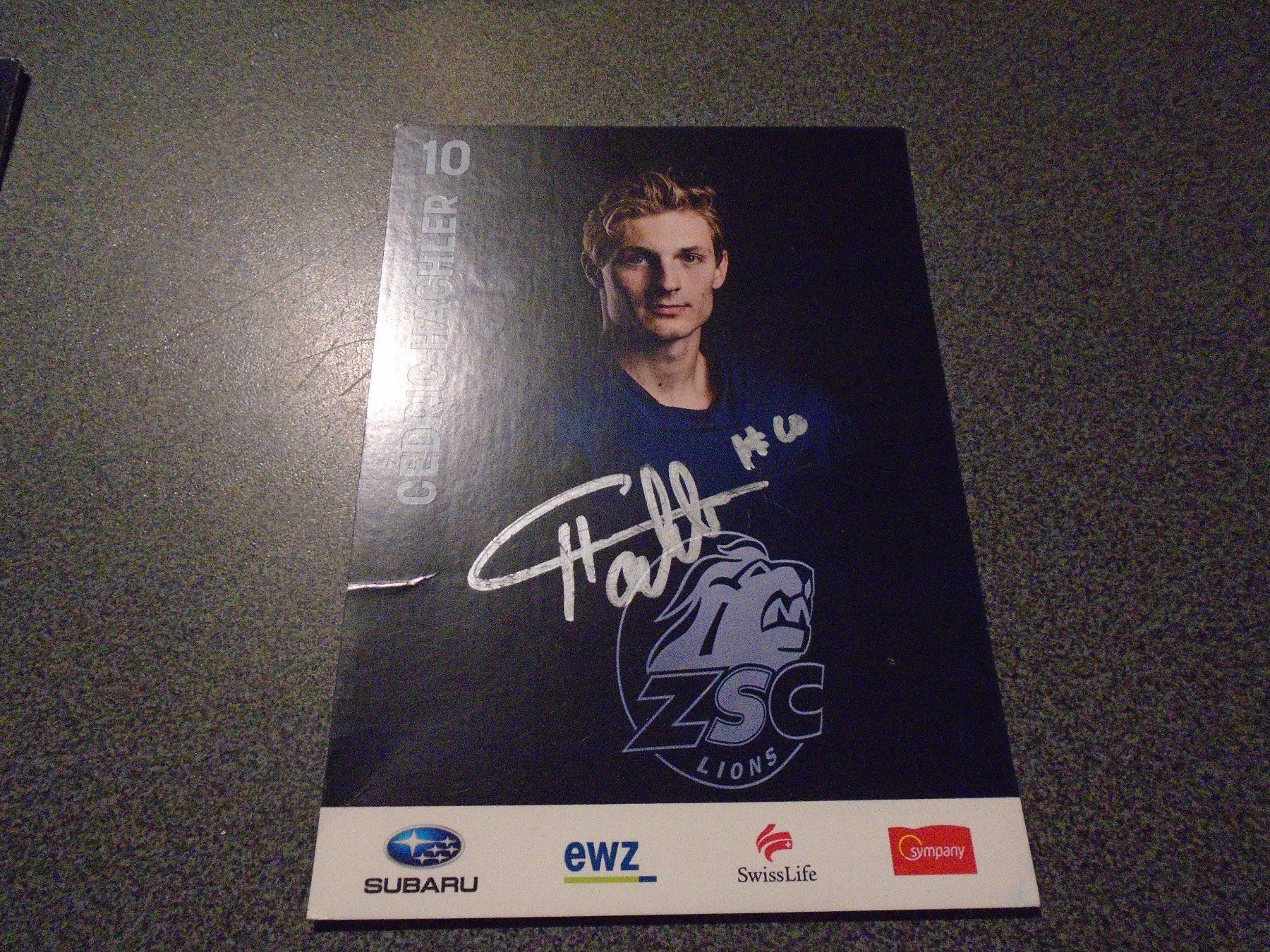 Autografi: ZSC-Autogrammkarte Cédric Hächler 10, 2015/2016 – Usato da Zürich venduto da Motzkuh