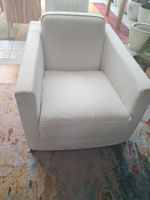 Zwei Fauteuils "Flexform", weiss, Bezug abnehmbar, wie neu