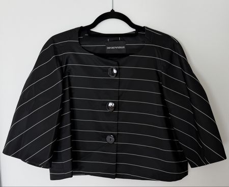 Emporio Armani Jacke, schwarz/weiss gestreift, Gr.44(IT)