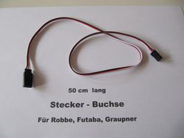 Modellbau, Servoverlängerungskabel Stecker-Buchse  ca. 50 cm
