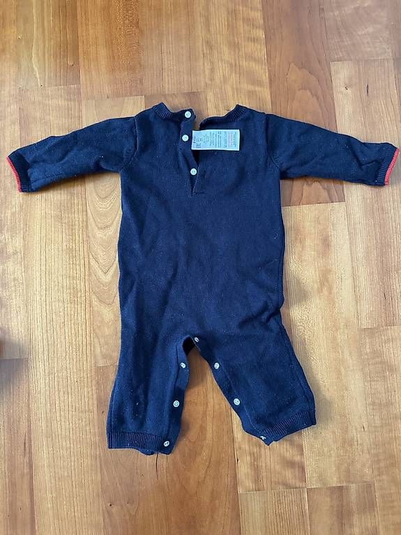 Jumpsuits: Jacadi Paris Strampler Jungen Gr. 67 6M Navy Hunde – Gebraucht aus Sonnental von sop_9scm 3