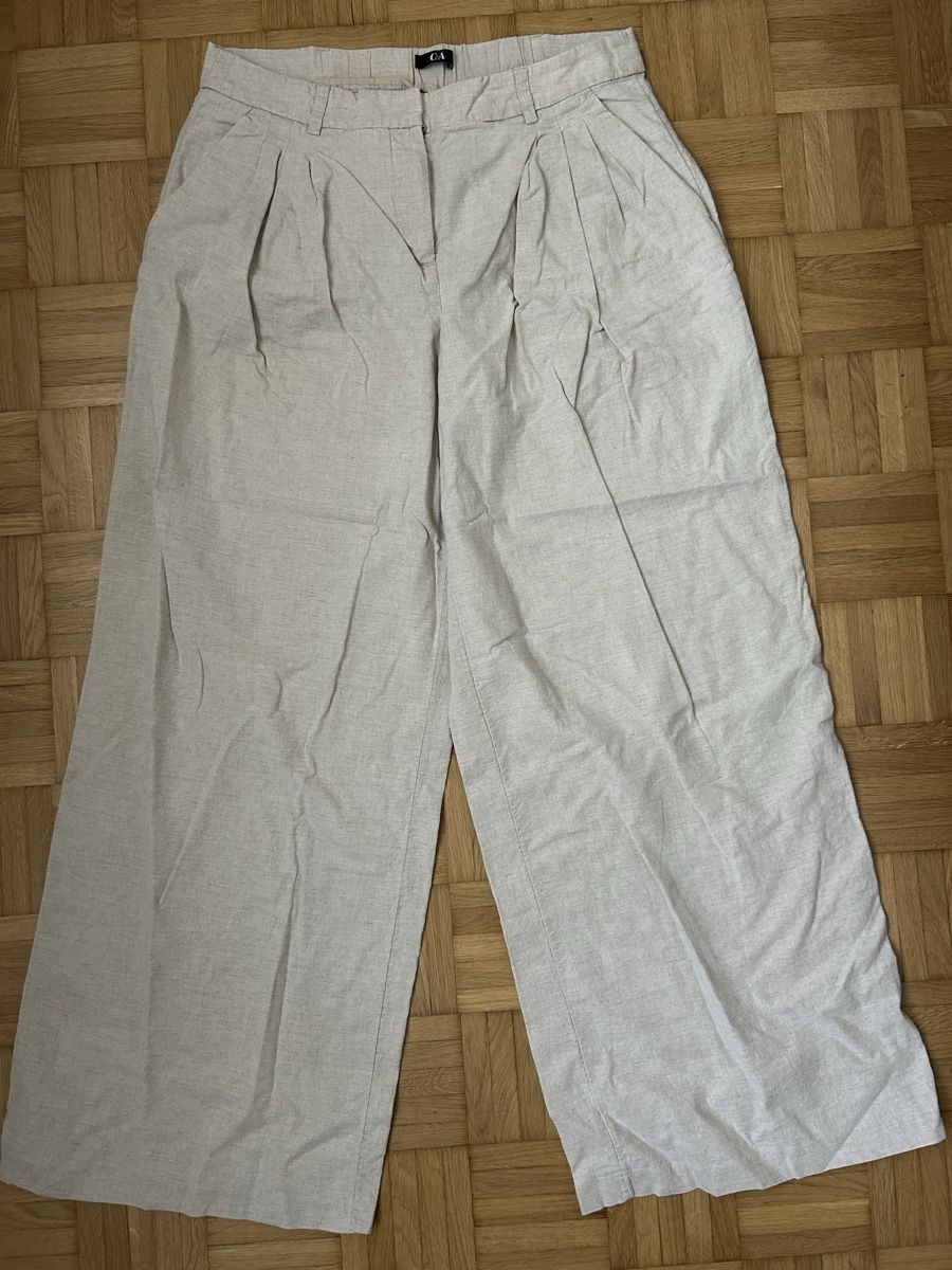 C&A Pantaloni: Sandfarbene Leinenhose – Usato da Luzern venduto da leo_dp2d