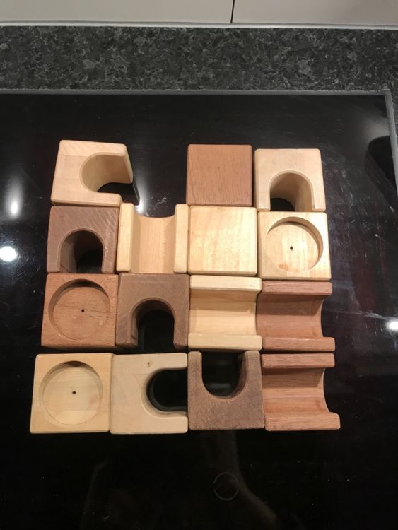 Cube Jouet En Bois Naef Cella – Bleu, Blocs De Construction, Moins De 15 Pièces