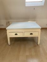 Holztisch weiss, 2 Schubladen