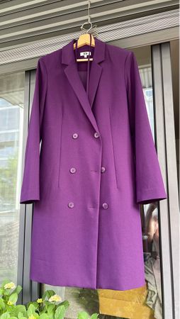WE Mega Business Kleid Lila XL zwei Reihen Knöpfe Damen