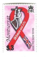 Briefmarke "Kampf gegen AIDS". Montserrat