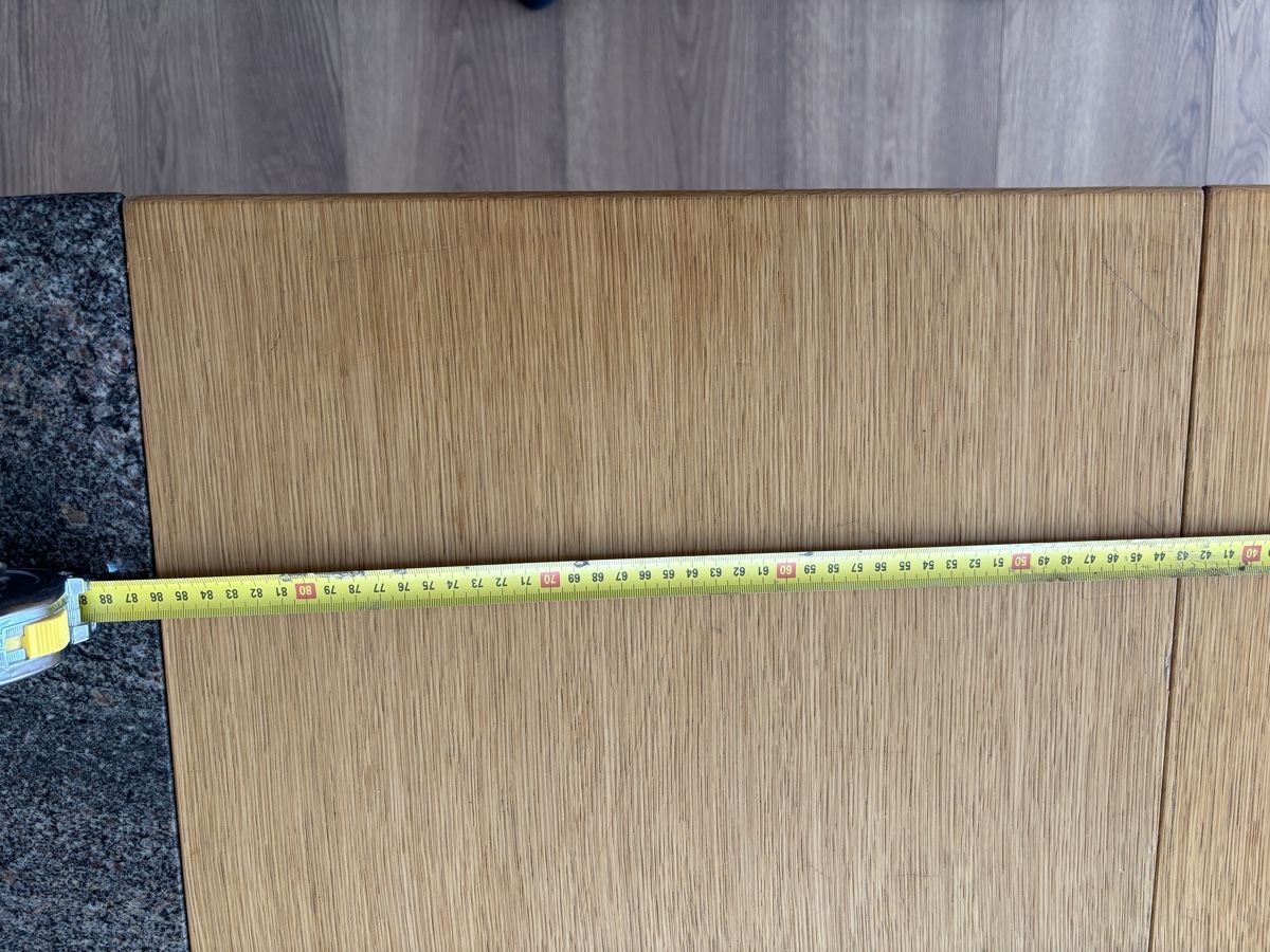 Tische: Esstisch ausziehbar Granitplatte Eichen-Holzgestell  – Gebraucht aus Nottwil von Mese89 7