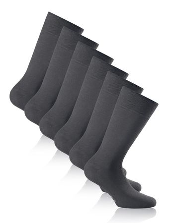 Rohner Socken Basic Cotton II 3er Pack  L (43-46) anthrazit