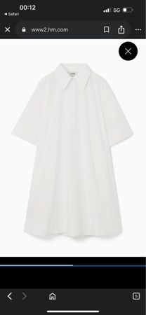 COS Hemdblusenkleid, weiss, Grösse 42, Sommer-Look!