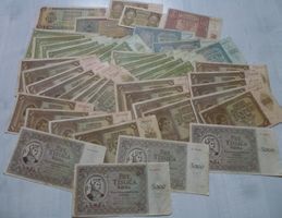Lot ++ 45 alte Banknoten aus Kroatien